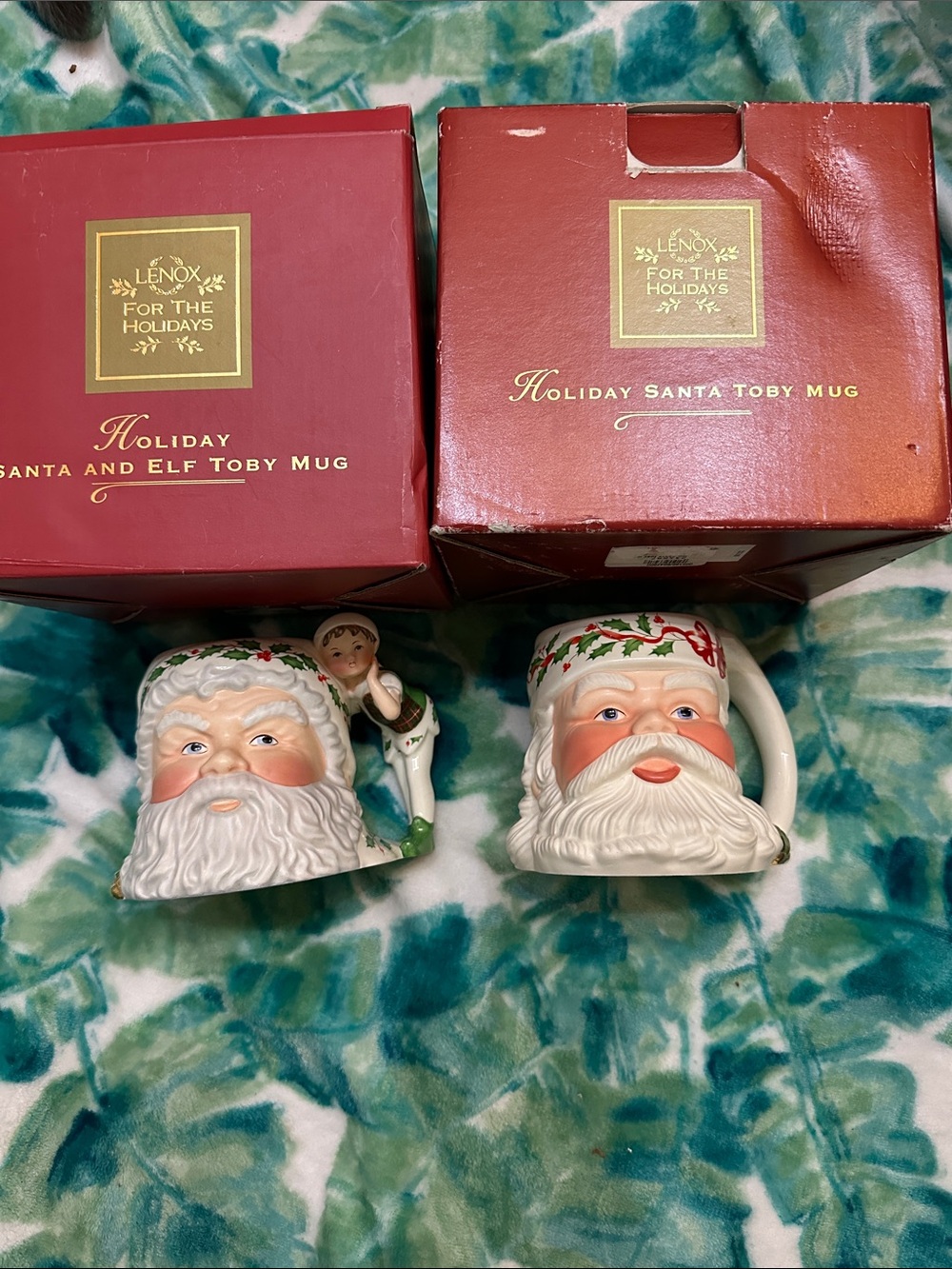 Lot of 2 Lenox Toby Mugs